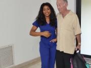 Mature hotel maid and older woman young Glenn completes