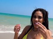 Busty Latina from beach bangs indoor