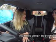 Examiner with huge boobs eats pussy to driver