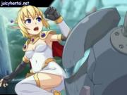 Anime blonde getting massive dick