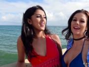 Latina lesbians munching pussies in bed