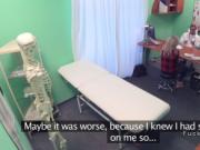 Blonde with smoking problem bangs doctor