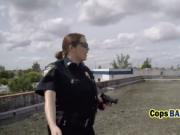 Naughty cops now how to blow black cock outdoors