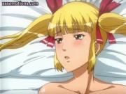 Blonde anime with small tits
