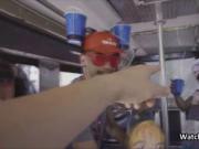Bikini babe fucked on party bus