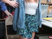 Security tape of teen shoplifter fucked by security gua