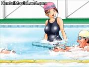 Sexy nasty big boobed anime horny babe sucking and gett