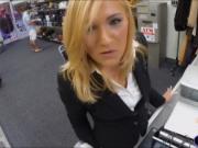 Sultry milf having sex with pawnkeeper in the backroom