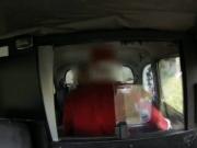 Babe in elf suite fucked by Santa in cab