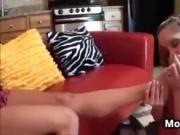 Cute Girl Smelling A Mothers Feet
