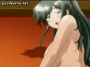 Hentai whore rubbing her milky tits