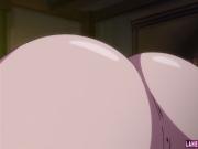 Blonde hentai maid rides hard cock