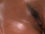 Oily Asian Blond Gets Cum In All Holes