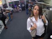 Big boobs amateur brunette babe pawns her twat and fuck