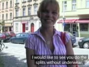 Czech amateur ballerina fucks in public