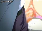 Busty anime redhead squirting