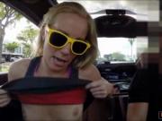 Blonde hottie sells car n gets fingered