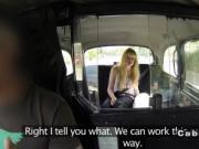 Hairy pussy blonde bangs in fake taxi