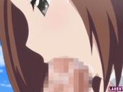 Two hentai girls gets fucked on the beach