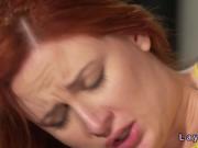 Fire redhead mom bangs in bedroom