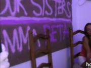 Freshmen lesbian sex in a hazing session