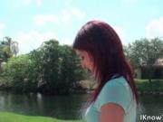 Sexy redhead babe gets ready for some hot action by IKn