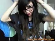 Hipster Brunette Webcam Masturbatin