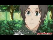 Hentai guy in bed gets screwed up