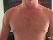 Aroused beefcake Mike blows schlong and getting boned s