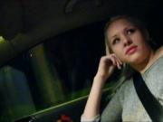 Blonde amateur girl Lola Taylor hitchhike and gets rail