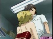 Big titted blonde hentai babe rides cock