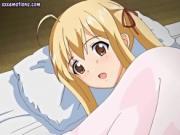 Anime cutie gets small tits rubbed