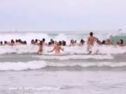 Guinness World Record Naked swim in Gisborne 2012