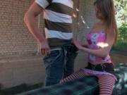 Cute brunette teen girl loves sucking big dick by Porn