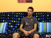 Sexy twink ass Max Morgan jerking his fat dick at home