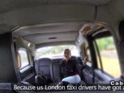 Blonde has first time fucking in fake taxi