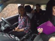 Driving examiner and ebony had oral in car
