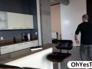 Lovely Ts Foxxy greedily sucks his bf