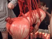 BDSM hardcore action with ropes and fashionable sex