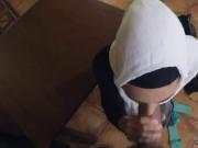 Arab daddy fuck girl Hungry Woman Gets Food and Fuck