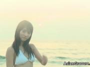 Beautiful cute hot nice body asian teen babe posing on