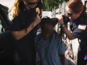 Sexy cops pounded by black thief