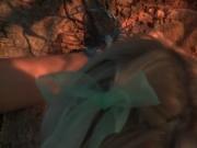 Sexy blonde babe gets horny getting her ass rubbed by S