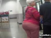 Big Granny Booty Spied On