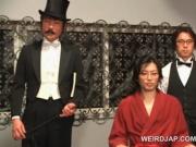 Hot ass japanese teen gets cunt toyed at weird sex show