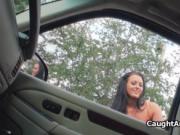 Hot hitch hiker caught showering