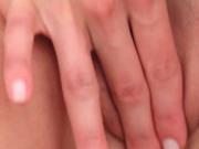 Amaizing brunette enjoys fingering her pink pussy
