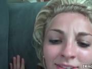 Sexy blonde girl gets horny masturbating her wet cunt 7