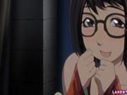 Big titted hentai babe with glasses sucks guys hard coc