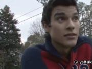 Trevor double penetrated in orgy